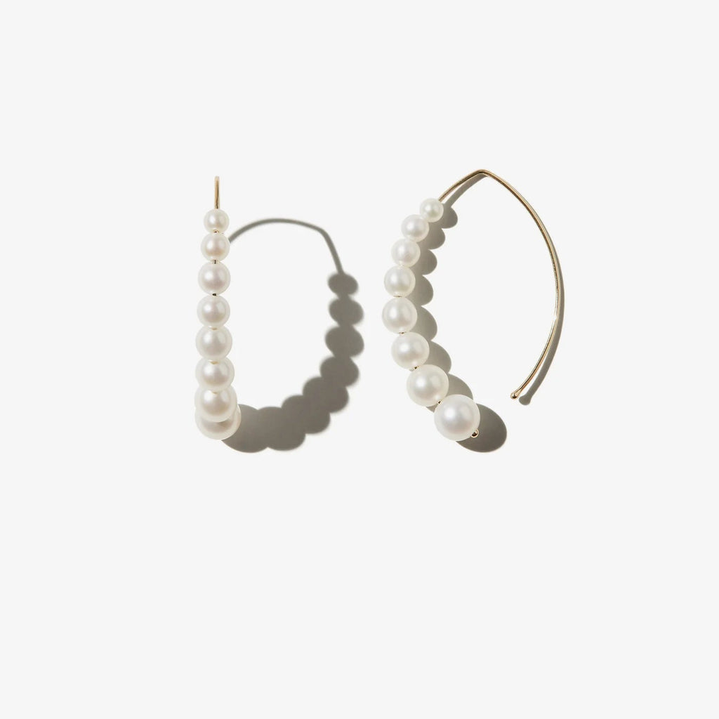 Mizuki drop pearl earrings